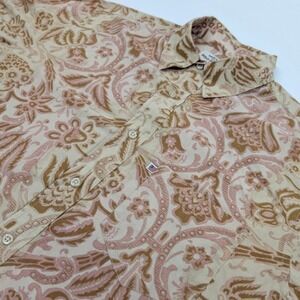 VTG Y2K Ralph Lauren Polo Jeans Co Button Shirt Mens Med Paisley Floral Print